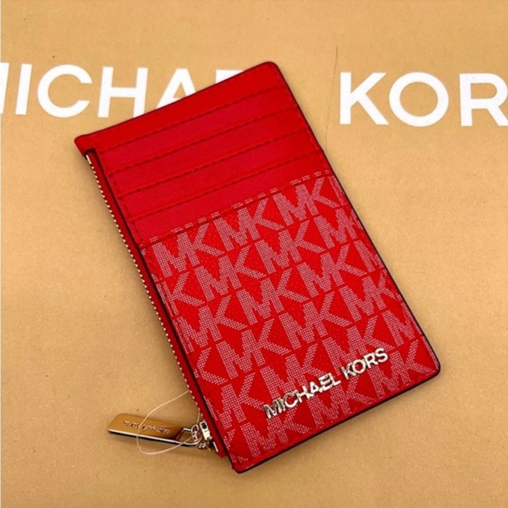Michael Kors Jet Set Travel MD TZ Card Case Wallet